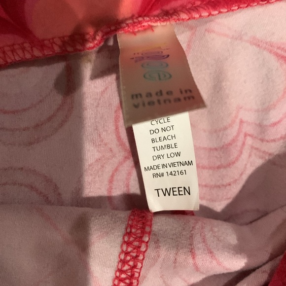 LuLaRoe heart clover leggings tween size - Picture 2 of 2